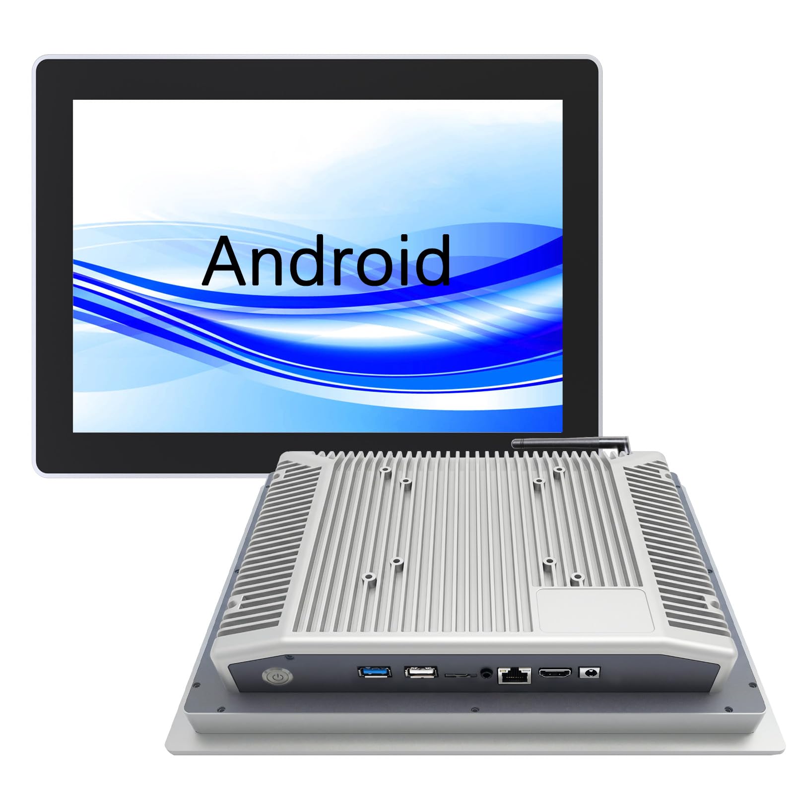 GreenTouch Embedded Industrie Touch Panel PC da 12,1 pollici, tablet computer touch screen tutto in uno, schermo touch con PC 1024 x 768,1 x USB 3.0, 1 x USB 2.0, 1 x LAN RJ45, 1 x presa audio, IP65 e