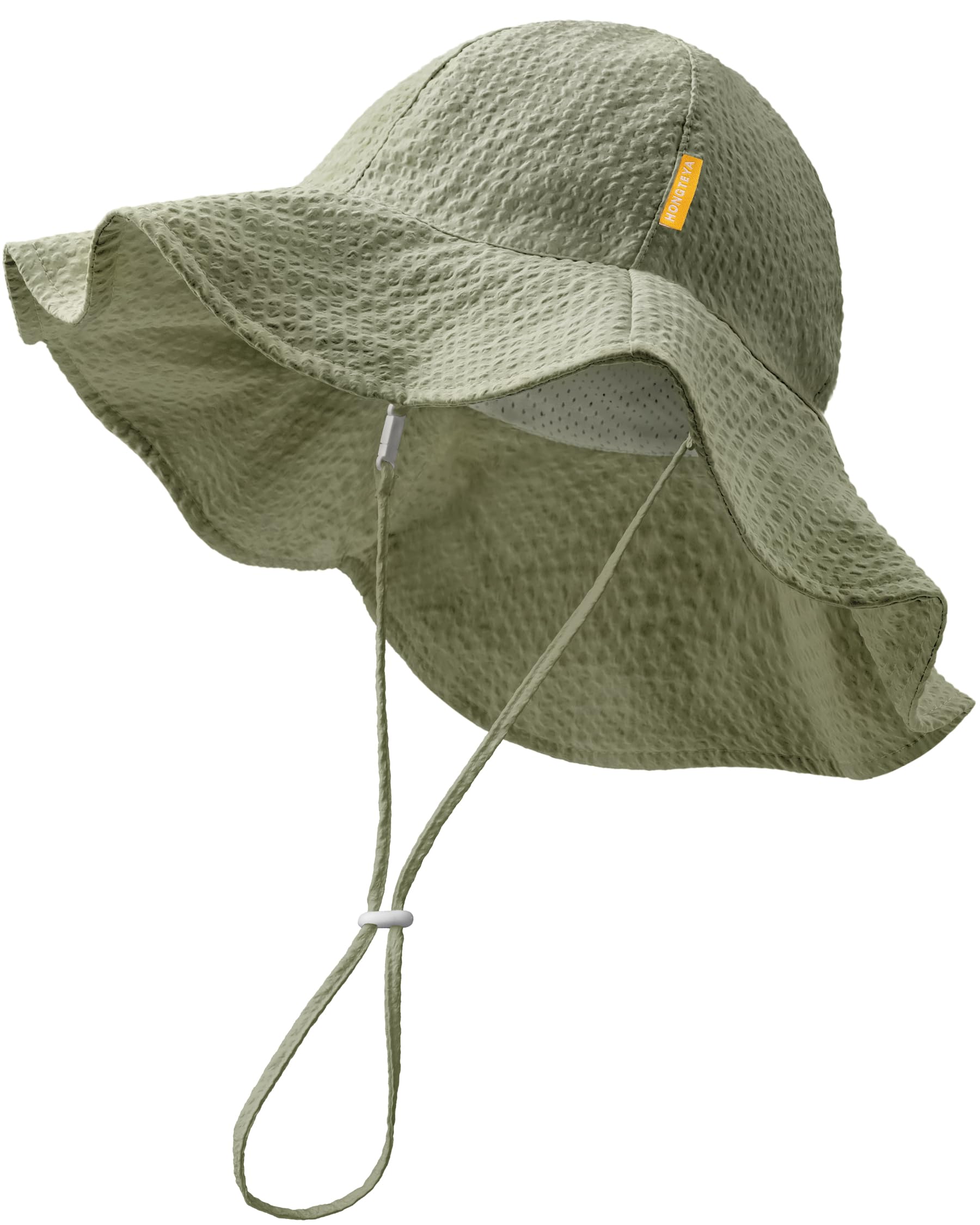 HONGTEYA Baby Sun Hat Wide Brim Adjustable Toddler Beach Bucket Hat