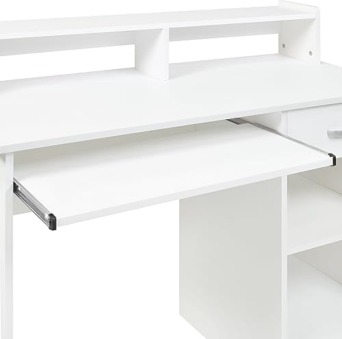 Miniatura 6 de Best Choice Products - Escritorio para computadora, mesa para laptop mesa para tareas de la escuela, mueble de oficina en el hogar, Blanco