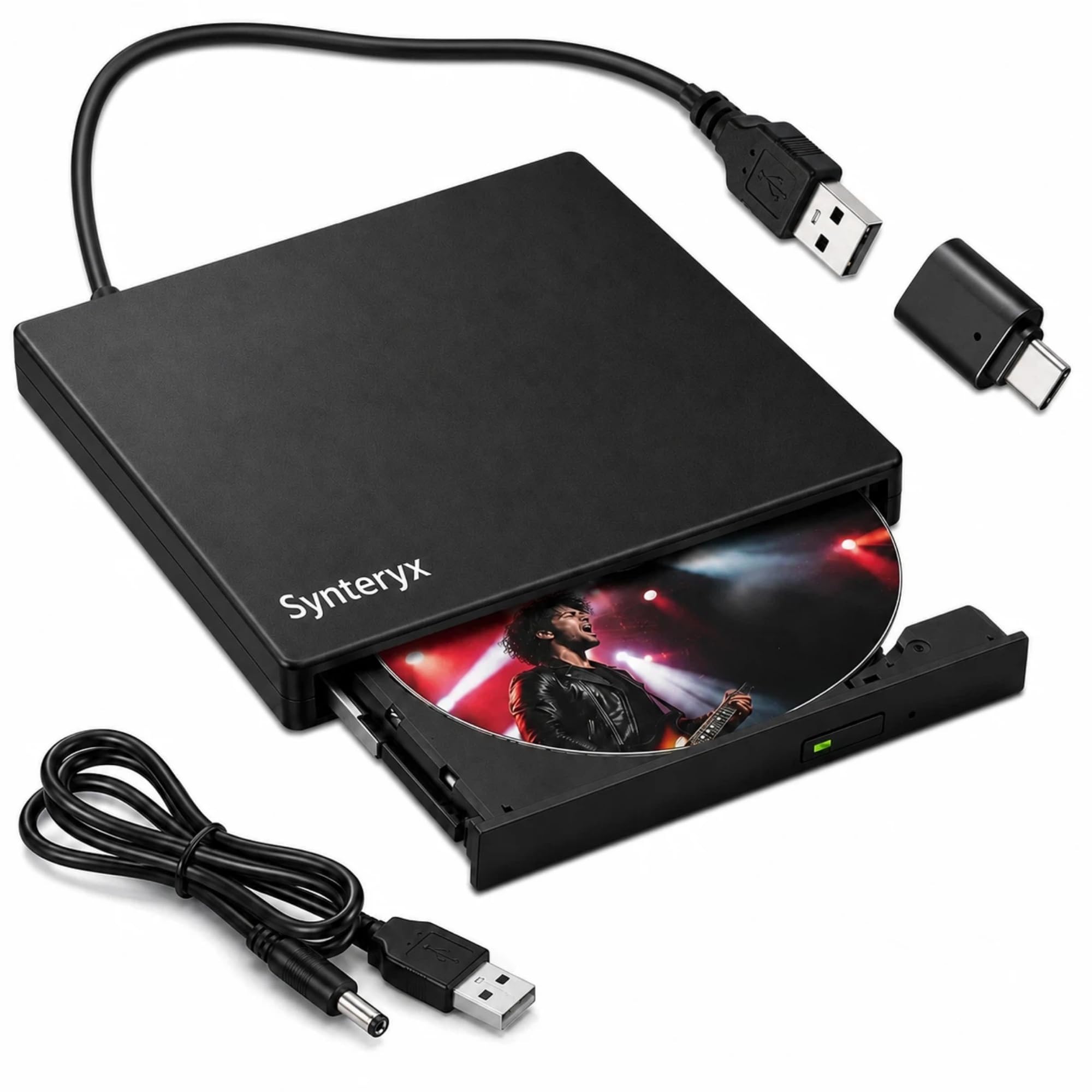 External CD/DVD Drive for Laptop, USB-A & Type-C CD Burner Reader | 2-in-1 DVD Burner & Player, Portable USB Optical Drive for PC Mac, CD Reader Writer Compatible with Windows, macOS & Linux-image-26