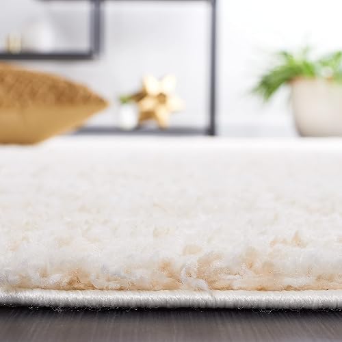 Miniatura 4 de Safavieh Berber Shag Collection - Alfombra de área de 9 x 12 pies, marfil y beige, 1.2 pulgadas de grosor, ideal para zonas de alto tráfico en sala