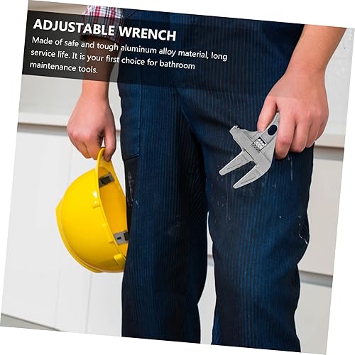 Miniatura 2 de HONMEET Válvula universal para llave inglesa grifo de tuerca plateada plomeros de agua profesionales llaves de cocina mono moleteado de mm llave de