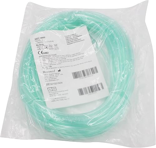 Miniatura 2 de Westmed #0052 - Tubo de suministro de oxígeno resistente a las torceduras de 50 pies, color verde, paquete de 1