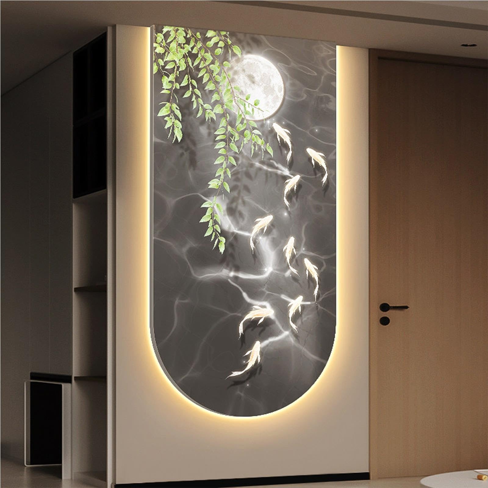 Decoración De Pared LED 3D, Pintura Mural Iluminada Para Interiores