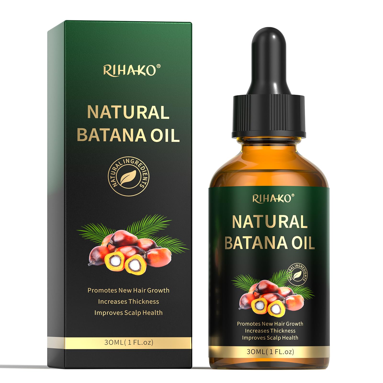 RIHAKO Easter Gifts for Women –Hair Growth Serum Batana Oil for Hair Growth, 100% Pure & Natural Raw Batana Hair Oil Serum for Hair Regrowth, Thicker Hair & Healthy Scalp Care