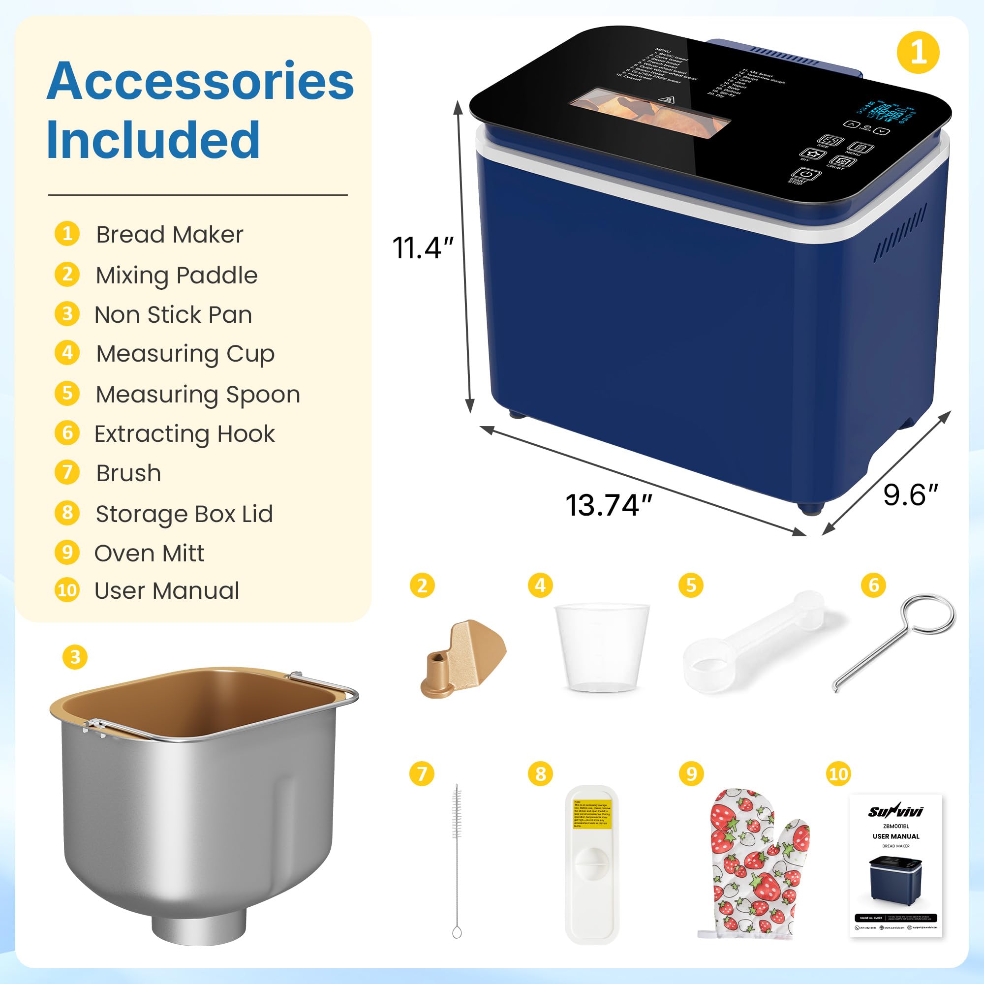 21-in-1 Bread Machine - Fresh Bread & More! -6
