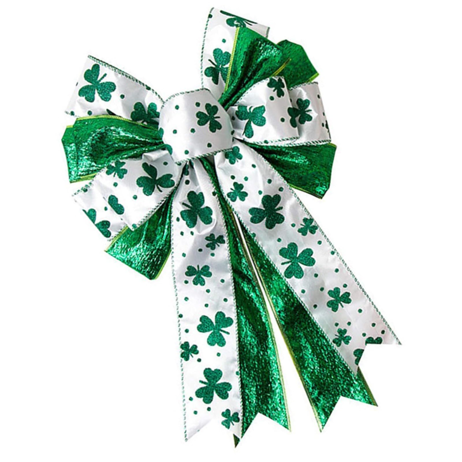 Festival Decoration Bowknot Display Accessory with Shamrocks Clovers Designs for Home and Event Decoration Bowknot Decorations