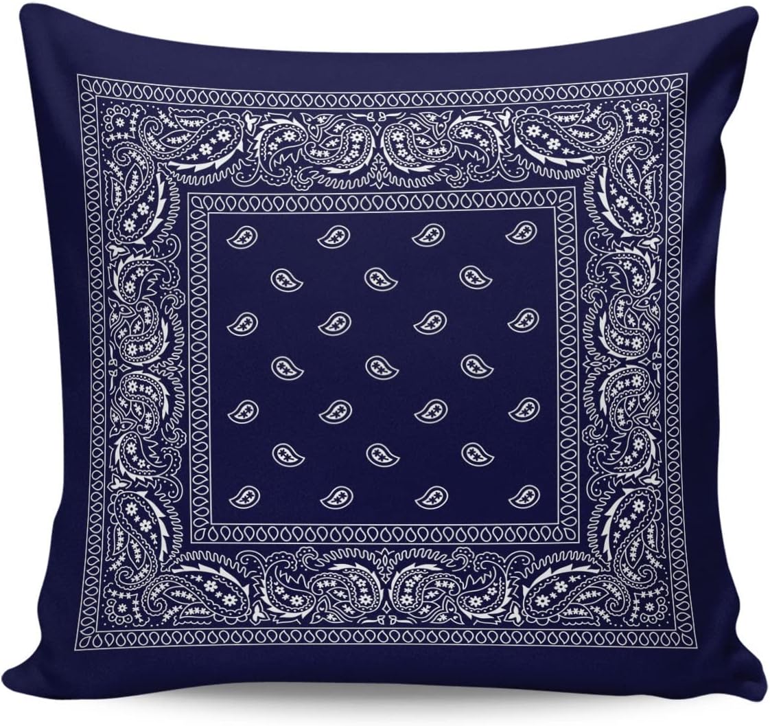 Bandana Pillow Covers Cases Pattern Cover Cushion Pillowcase Square Print