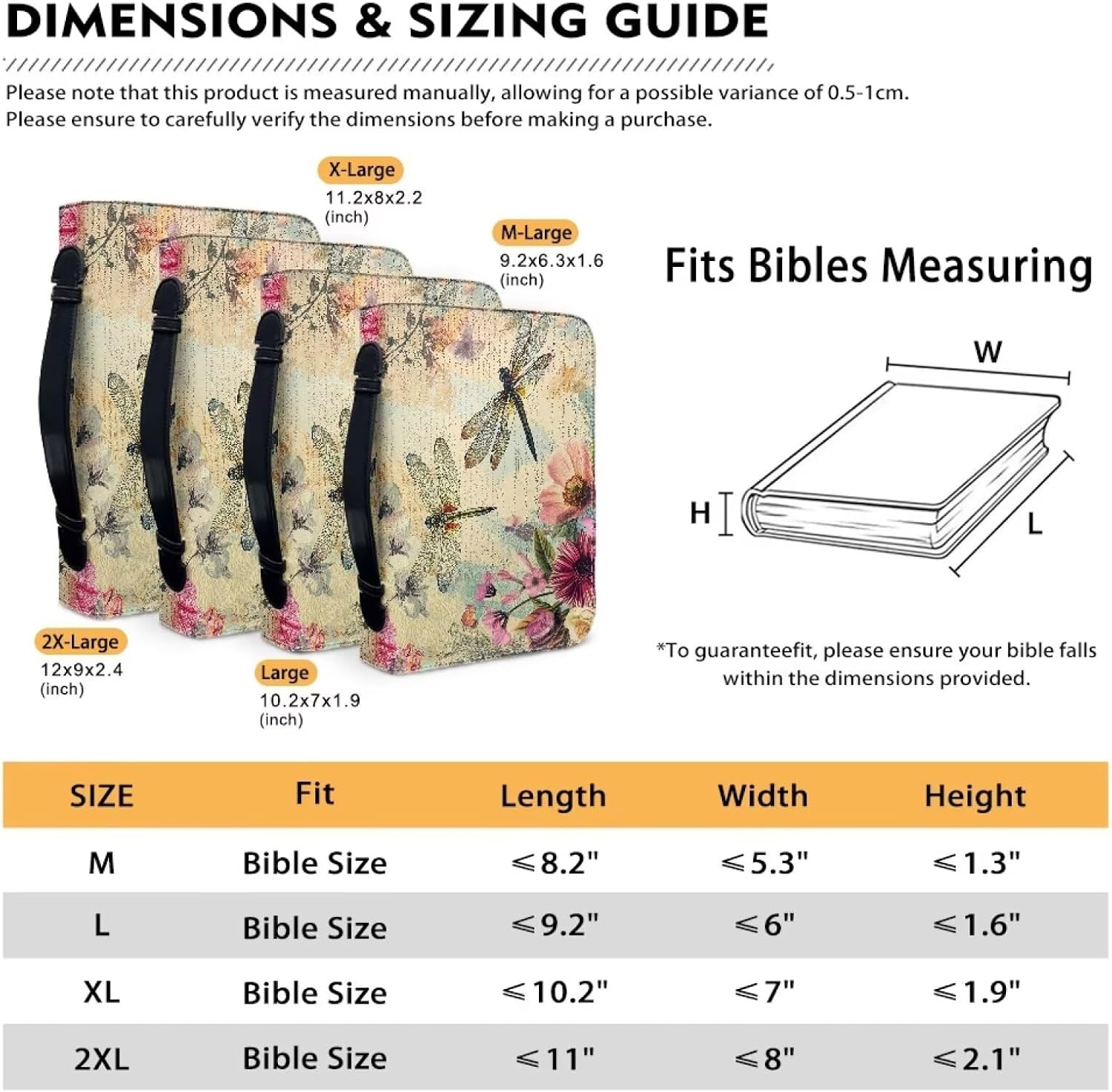 Bible Covers for Women Men PU Leather Bible Bag with Handles Bible Carrying Case Tote Bag