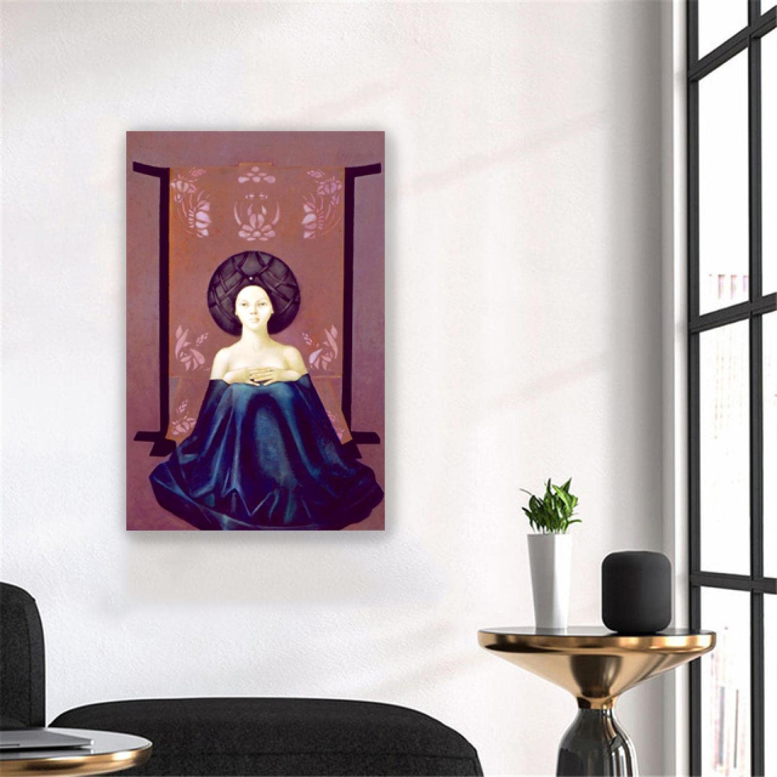 Leonor Fini sztuka ścienna oprawione słynne obrazy 'Surrealizm Giclee' nadruk na płótnie - reprodukcja na płótnie - obrazy graficzne do salonu dekoracja 30 x 45 cm, oprawione