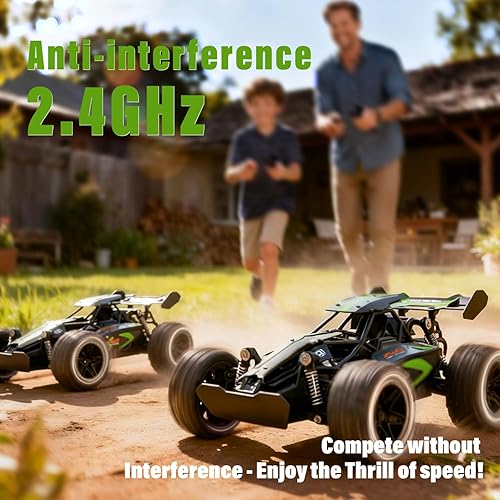 Miniatura 4 de Auto a control remoto, escala 118, vehículo de control remoto de alta velocidad, uso en interiores y exteriores, velocidad de 25 kmh, rango de 131.2