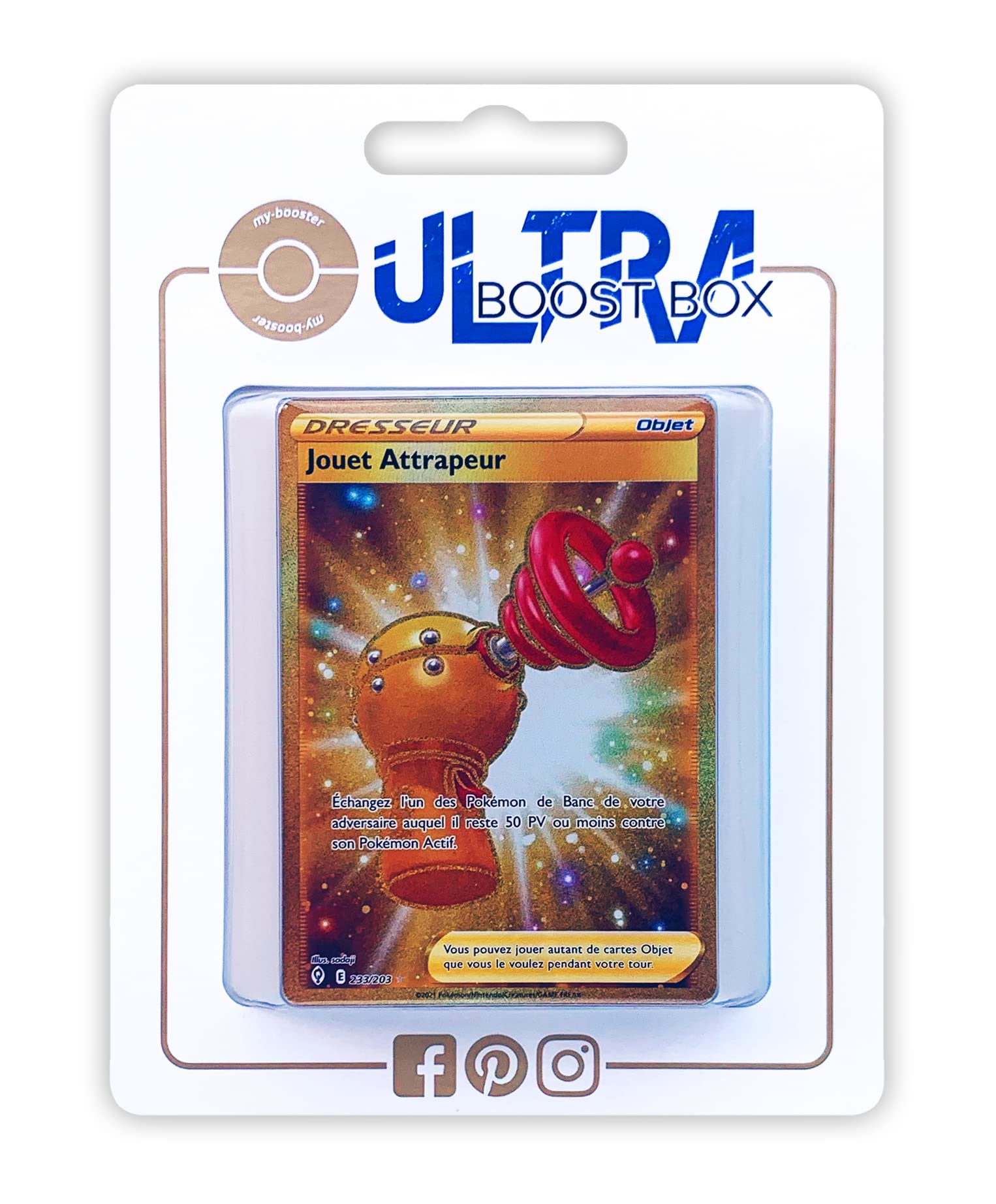 Jouet Attrapeur (Toy Catcher) 233/192 Shiny Gold Trainer - Ultraboost X  Epée et Bouclier 7 Évolution Céleste