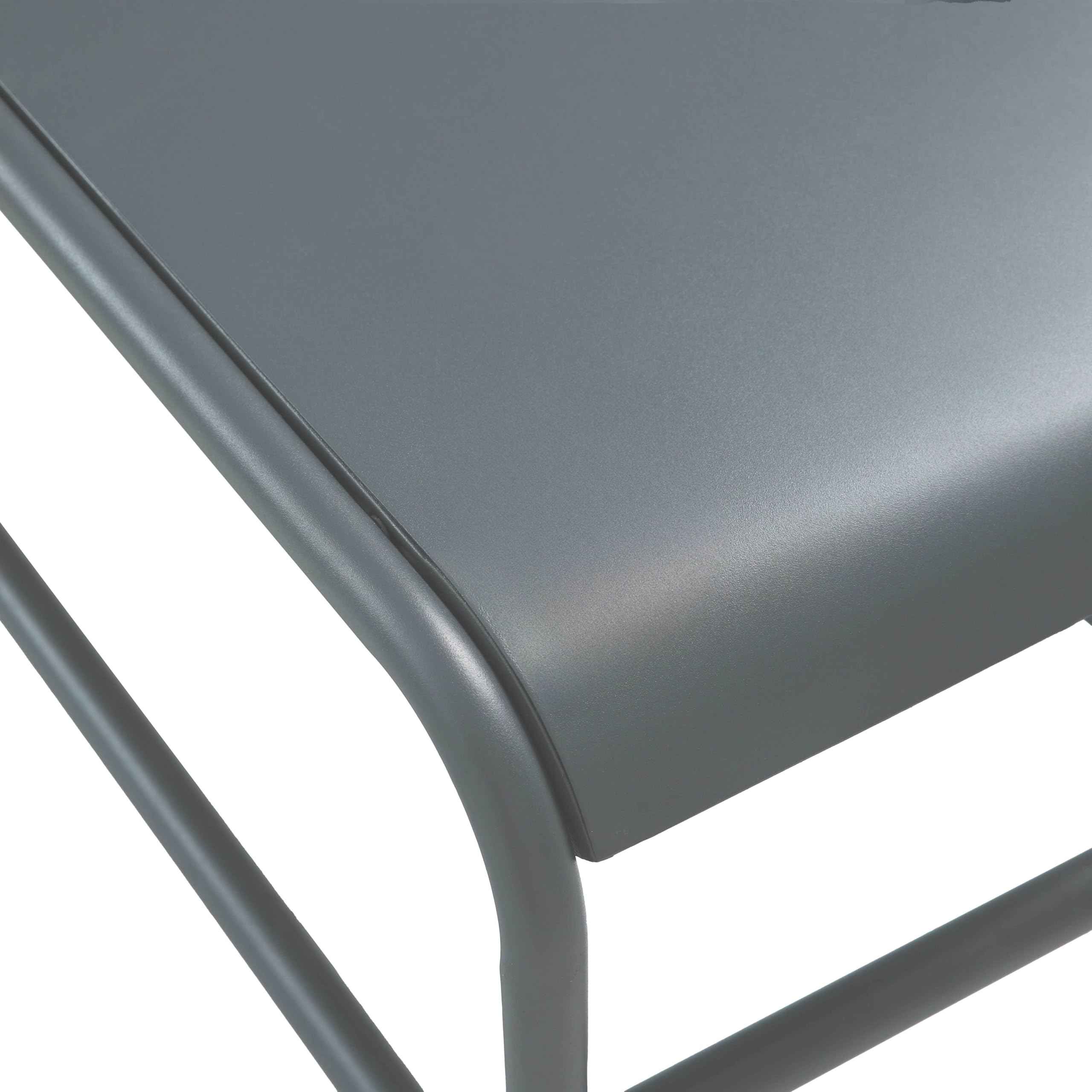Oviala Table Basse de Jardin en métal 85x40x30 cm Gris - Mixi