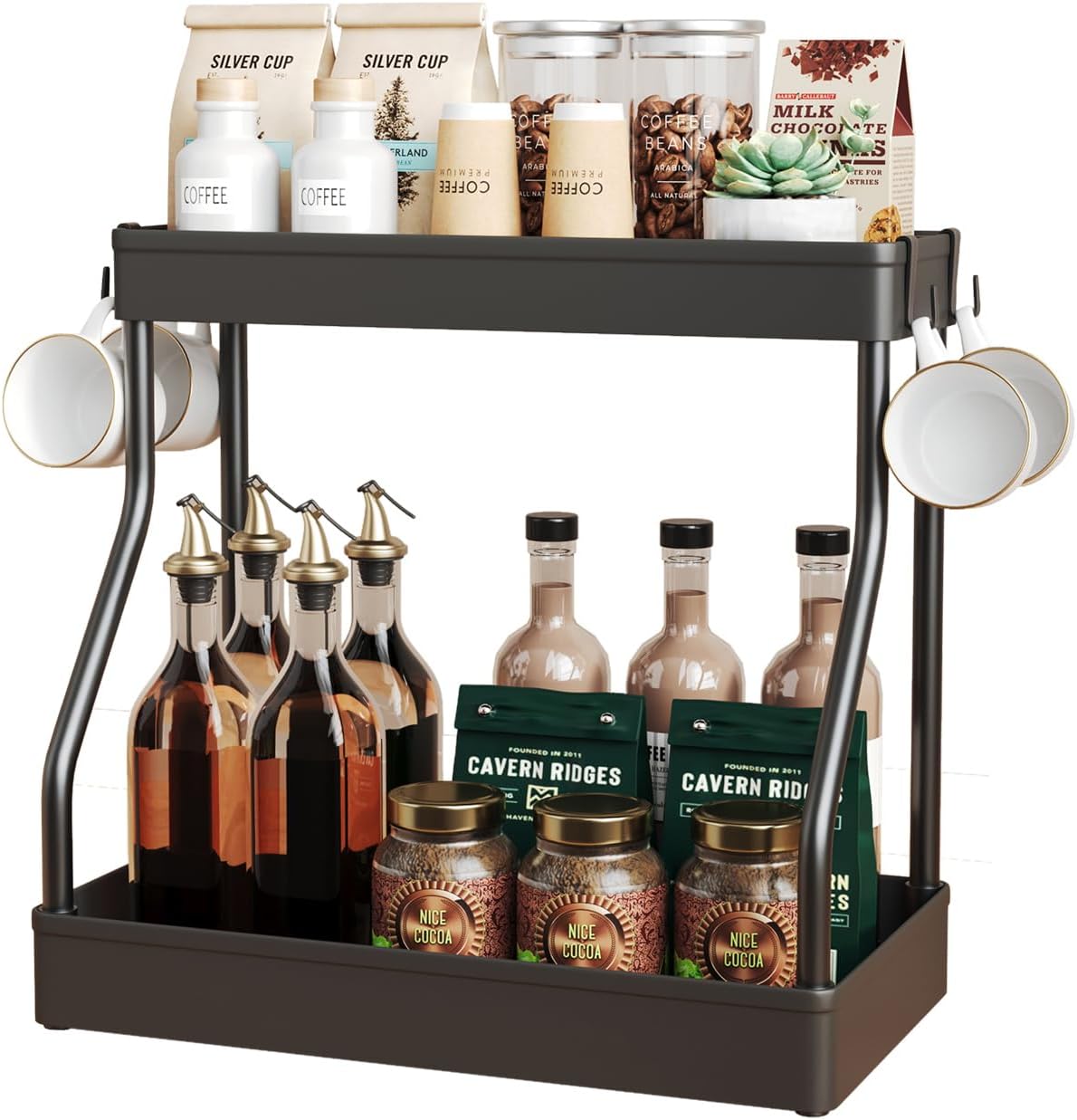 Amazon.com: BOKIOVIN Coffee Bar Station Organizer for Countertop,Coffee ...