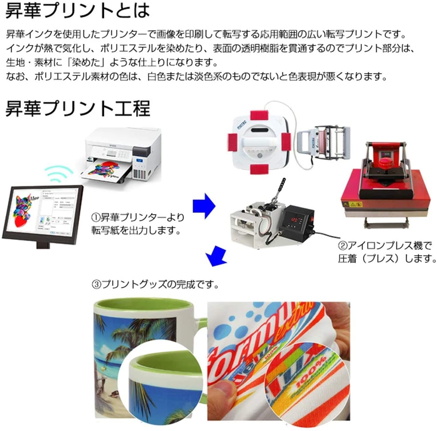 Amazon.co.jp: EPSON 昇華転写プリンター SC-F150 昇華インク (保守5年