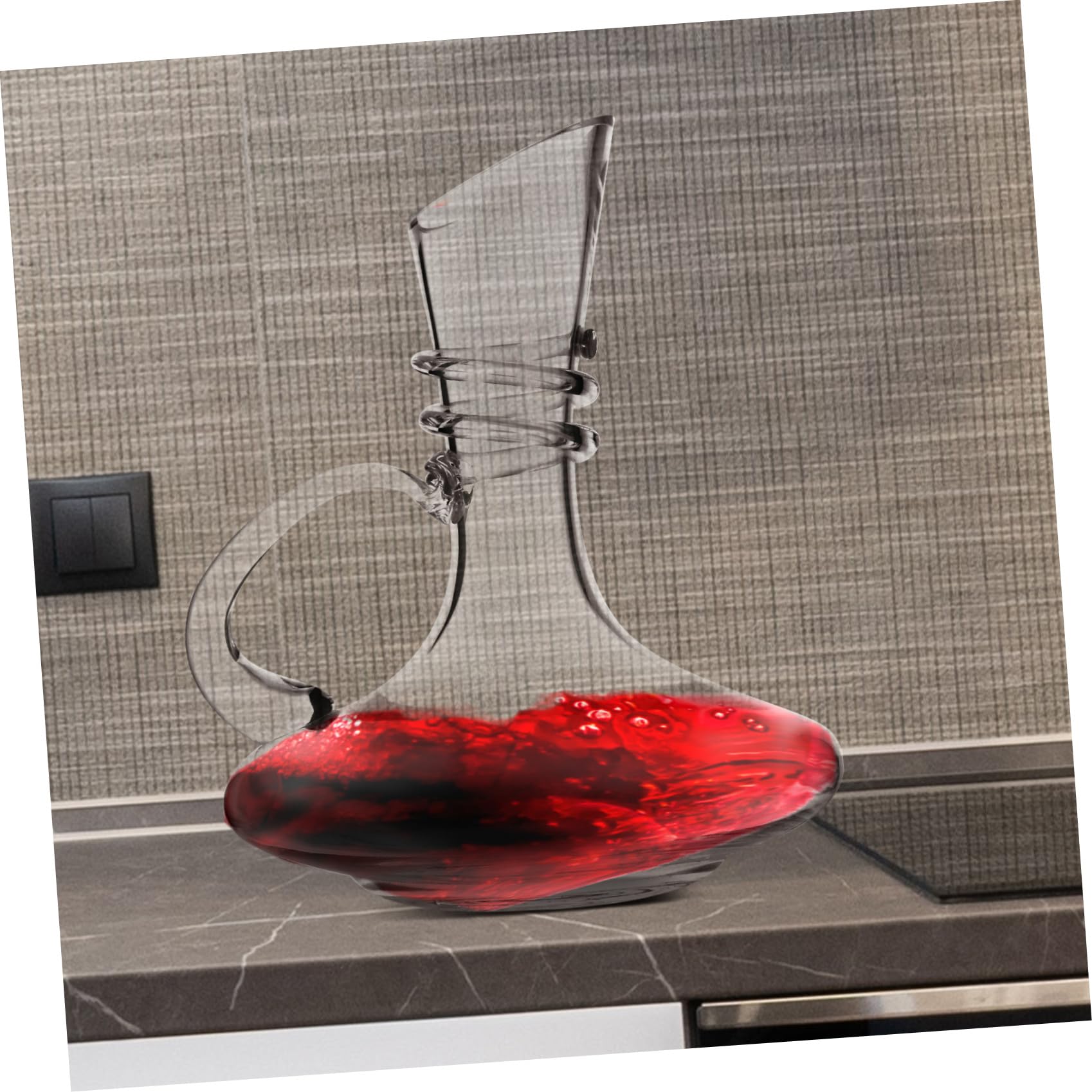 Cabilock 1pezzi Decanter per Vino in Cristallo Caraffa per Vino Vetro Versatore per Design Elegante