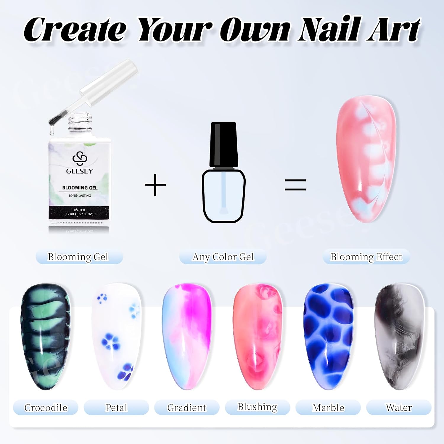 17ml Blooming Gel, Super Clear Nail Art Gel Polish for Aura Nails image 3