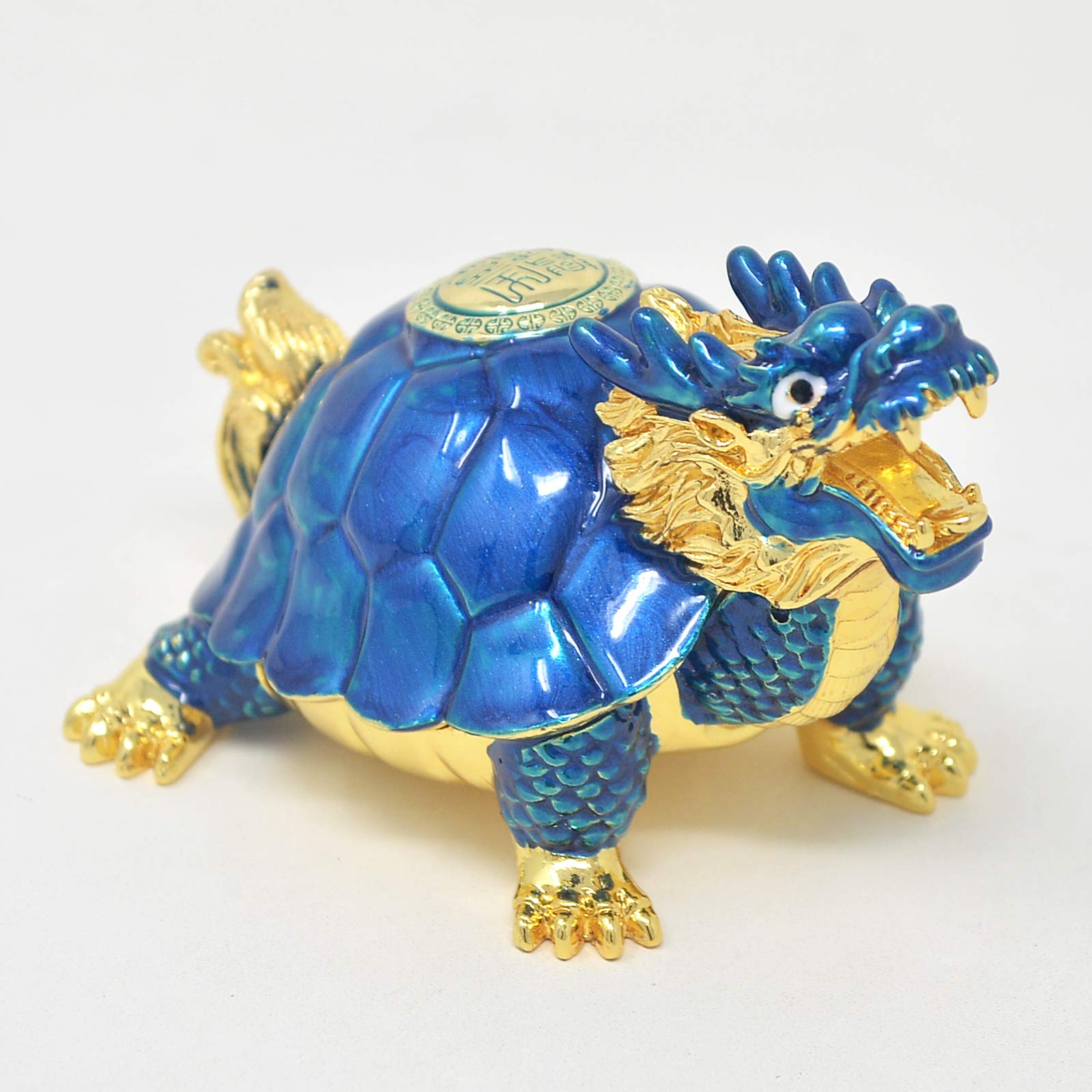 Amazon.co.jp: 風水彫刻 彫像 青い龍亀「ドラゴンタートル」ビジネスの