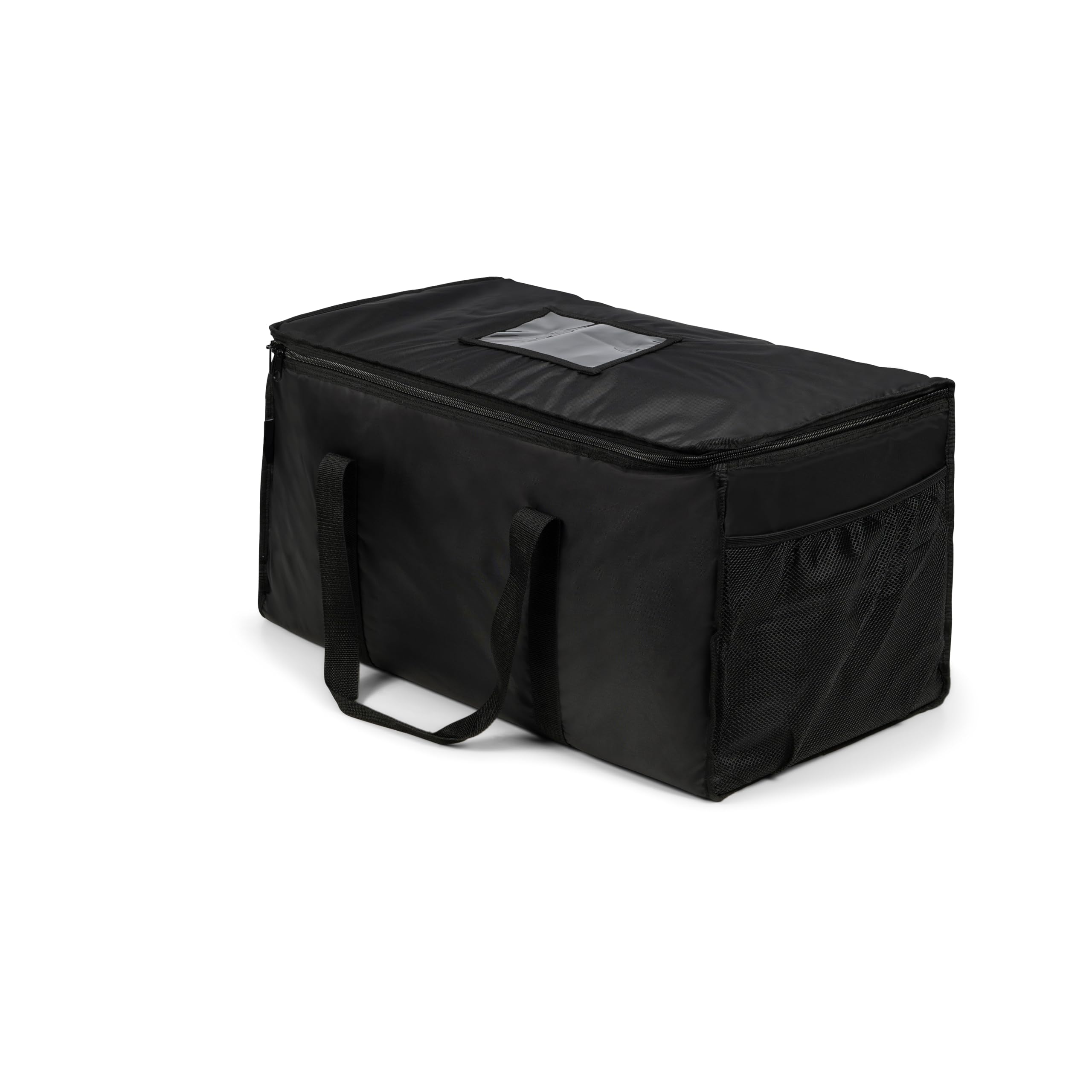 Steamy - Borsa termica per alimenti, misura XXL, con tasca laterale, 81 litri, colore: Nero, Nero, Minimal