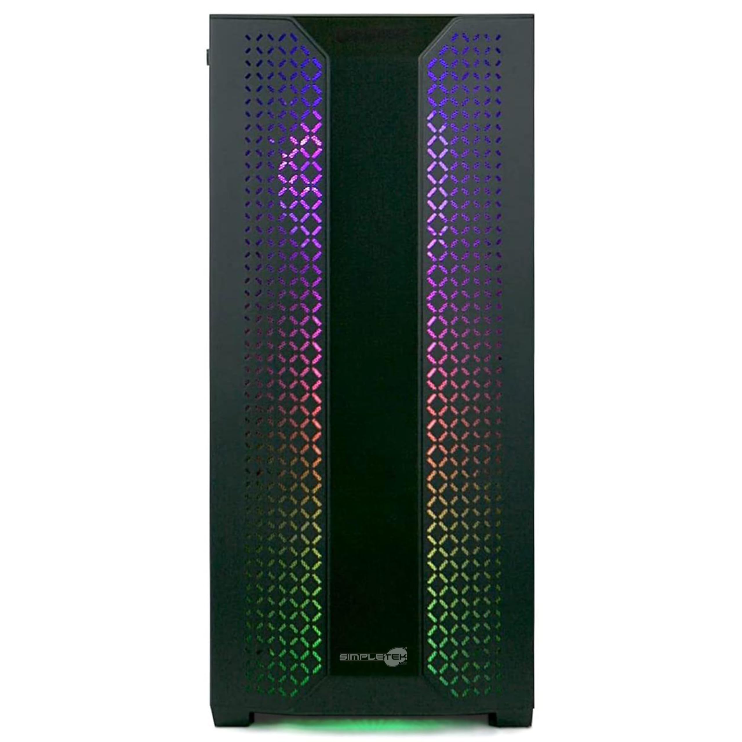 SIMPLETEK - Computer Desktop di 14th Gen | Core i9 14900T RAM 4GB SSD 120GB | Case da Gaming in Vetro, Incluso Windows 11 Pro e GPU dedicata RTX4070 12GB