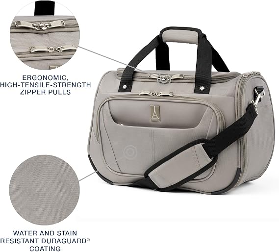 Travelpro Maxlite 5 Softside Lightweight Underseat Carry-On Travel Tote, Overnight Weekender Bag, Men and Women, 18 inch, Champagne, Maxlite 5 Lightweight Carry-on 18-Inch