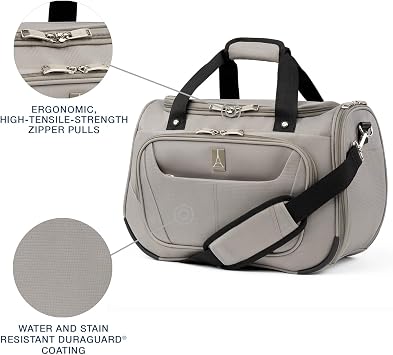 Travelpro Maxlite 5 Softside Lightweight Underseat Carry-On Travel Tote, Overnight Weekender Bag, Men and Women, 18 inch, Champagne, Maxlite 5 Lightweight Carry-on 18-Inch
