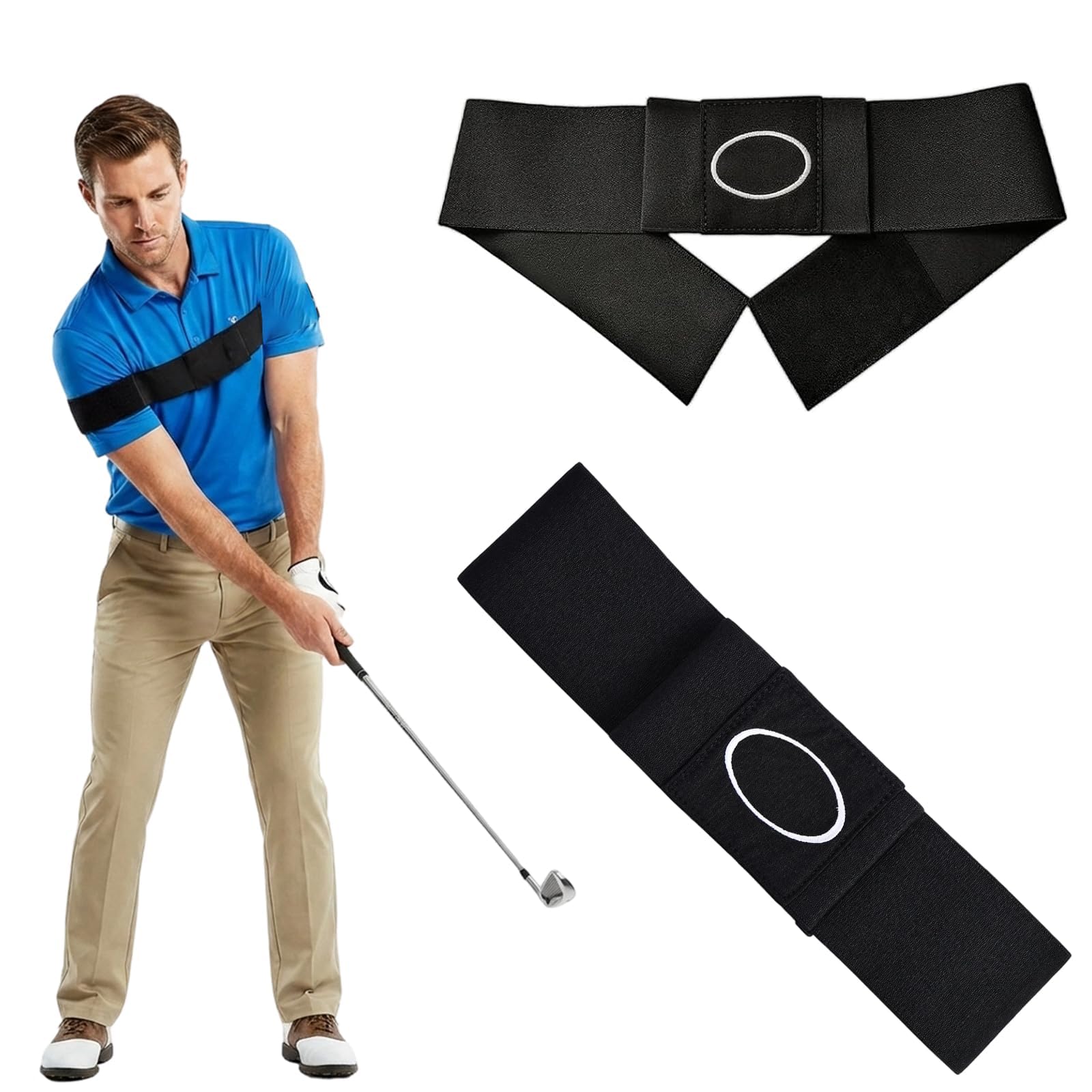 DXPETA TRS Slider Golf Aid, Swing Correction Training Aid for Golf Practice, Adjustable Arm Band for Swing Synchronisation, Golf Training Equipment for Driving Range and Home Use