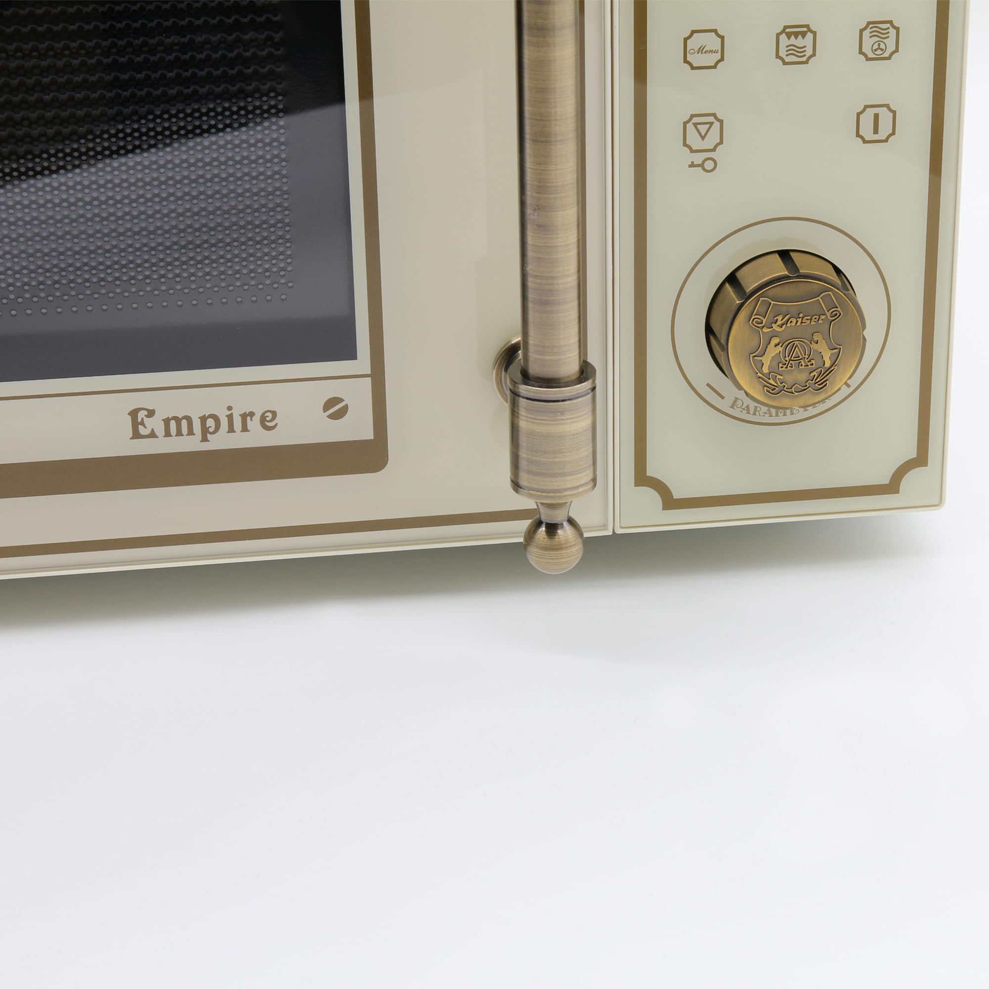 Kaiser Empire très exclusive micro-ondes/capacité 25 l/avec grill et Air Chaud/1000 W/barbecue/ 2300 W Air chaud/Full touchcontrol Contrôle/Poignée de porte en métal bronze/21 fonctions/