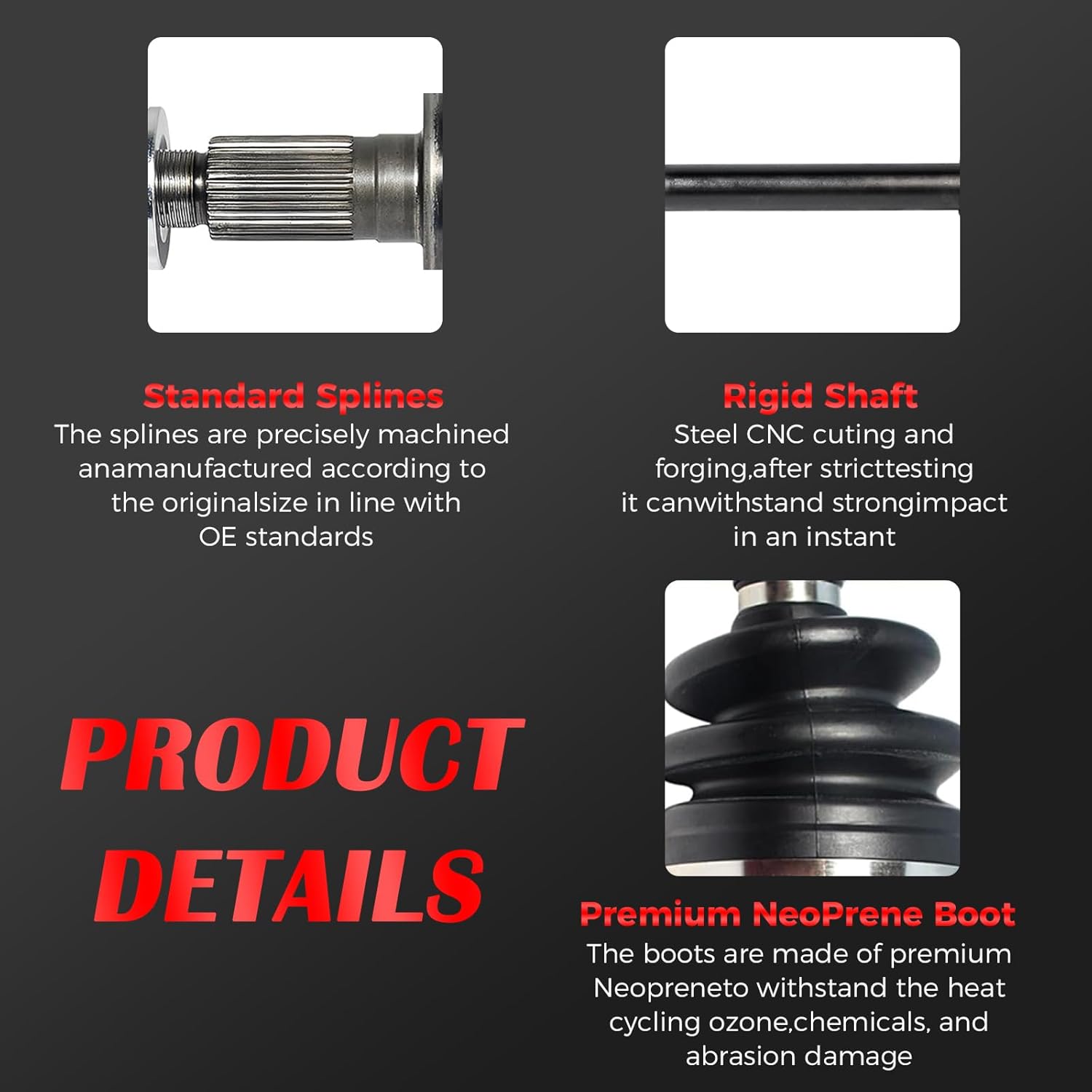 CV Axle Shaft Assembly FWD Compatible with Chrysler 200 2015-2017 2.4L L4 Front Right Passenger Side CV Axles Joint