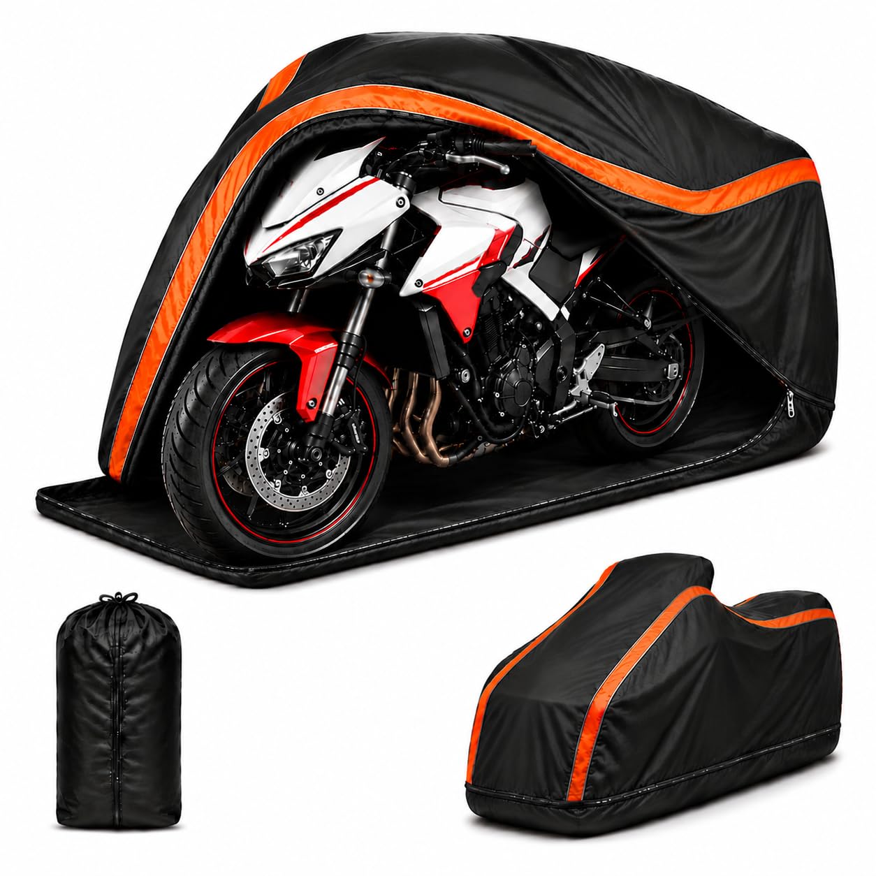 Photo 1 of INTISAM 360° Fully Enclosed Motorcycle Cover - Black, XXL