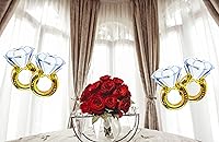 Vista 7 de 2 globos de Mylar de compromiso, compromiso de matrimonio, suministros de fiesta de despedida de soltera de boda.