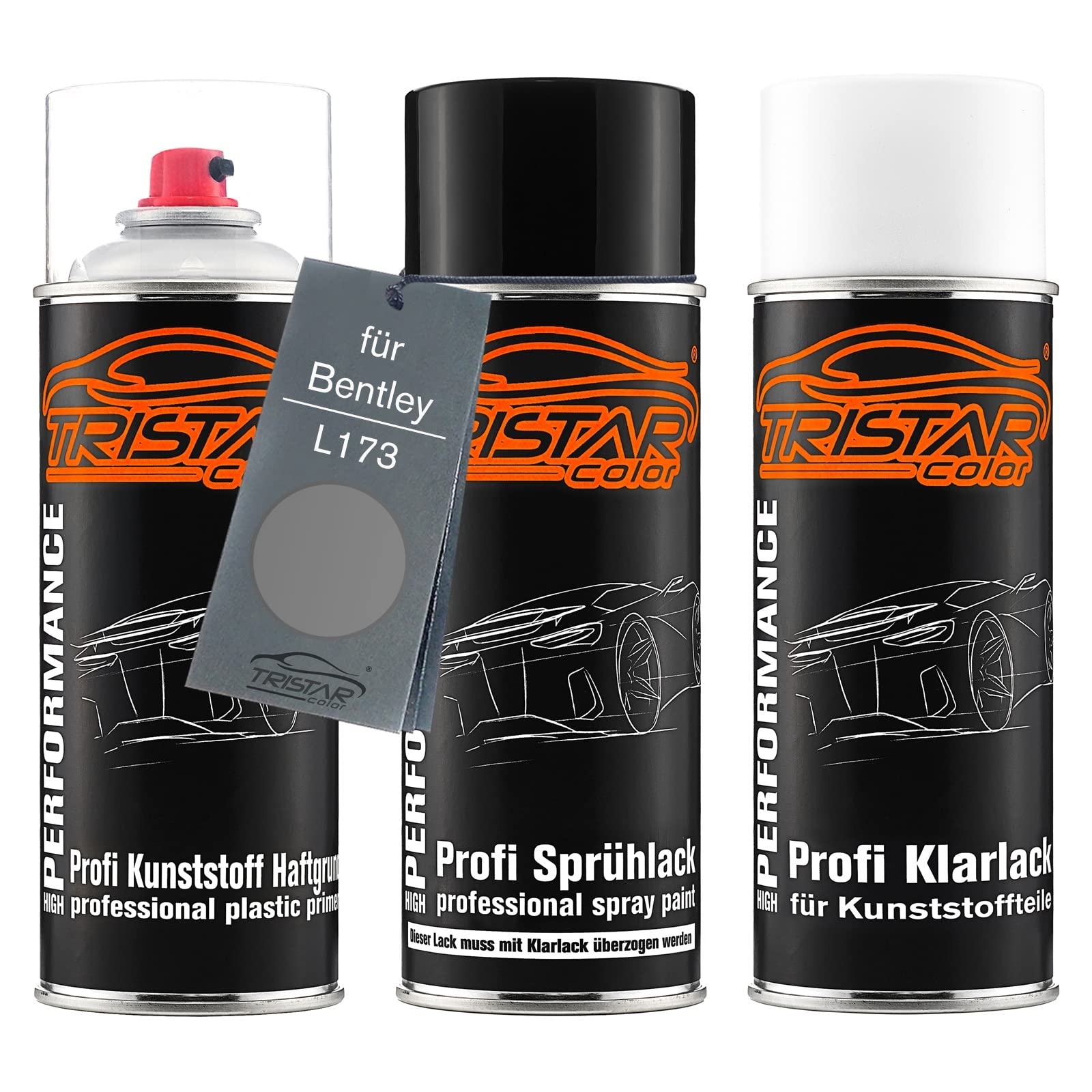 TRISTARcolor Zestaw lakieru w sprayu do plastiku do Bentley L173 Anthracite