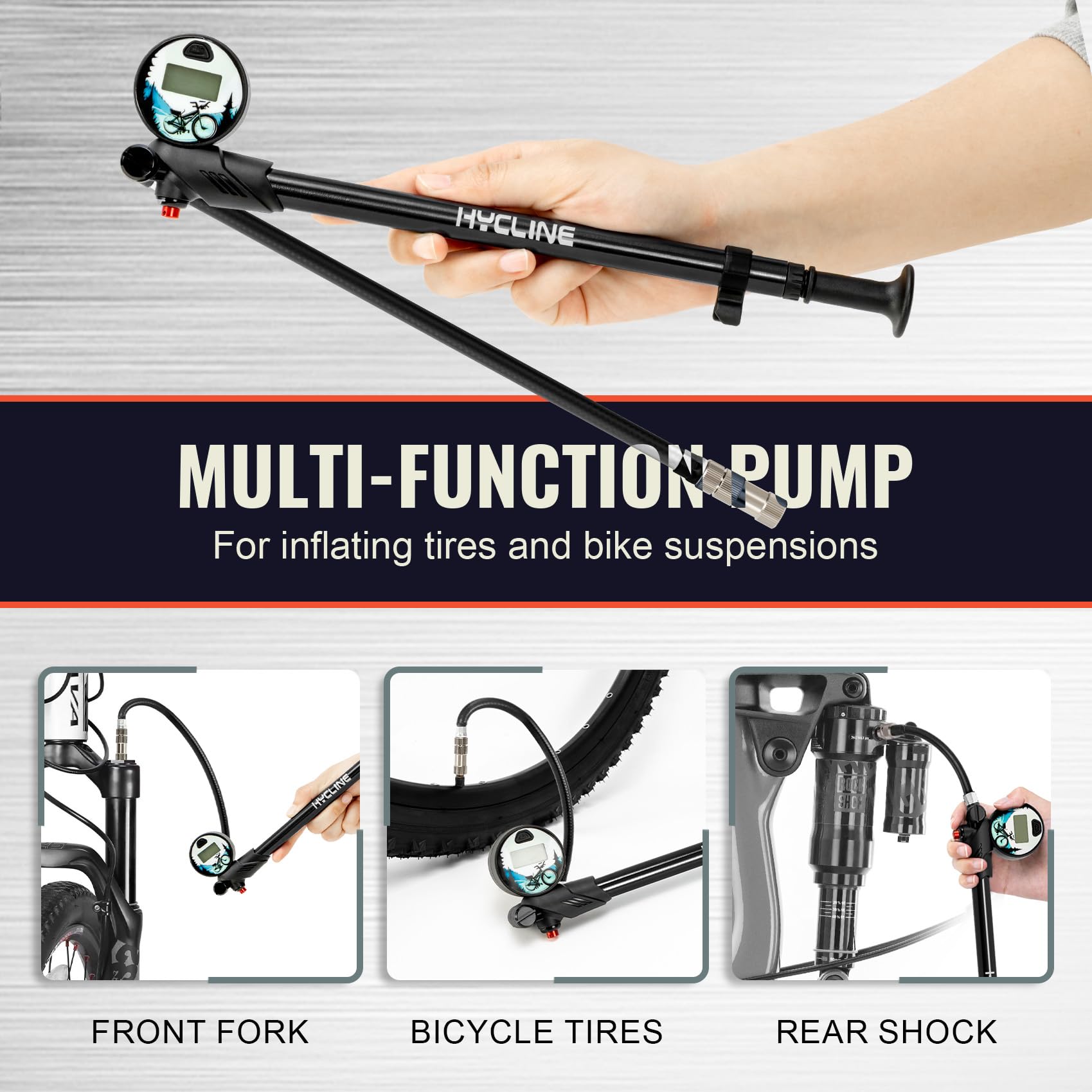 Hycline Shock Pump - MTB Suspension & Tire Inflation -7