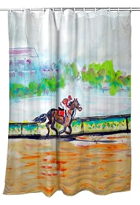 Betsy Drake Inside Track Shower Curtain