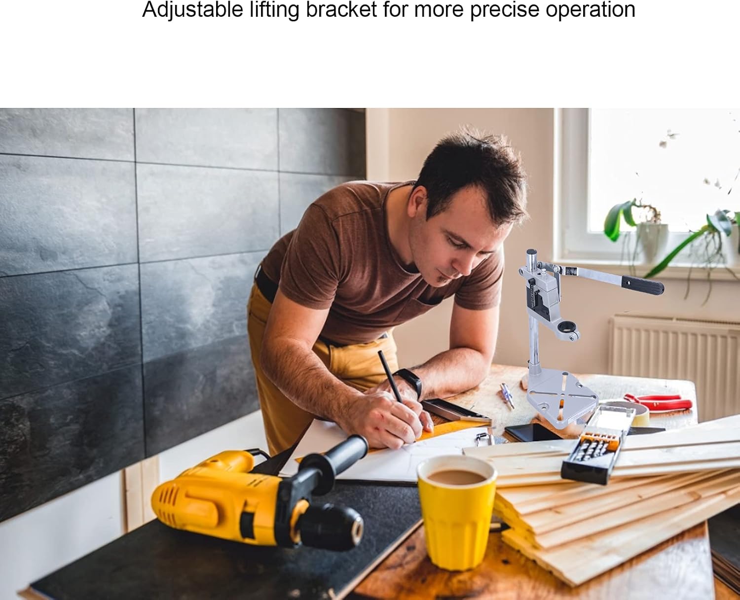 Drill Press Stand Base, Adjustable Lifting Set for Electric Drills, Bench Drills & Rotating Tools, Premium 1 Set for Workshop Use