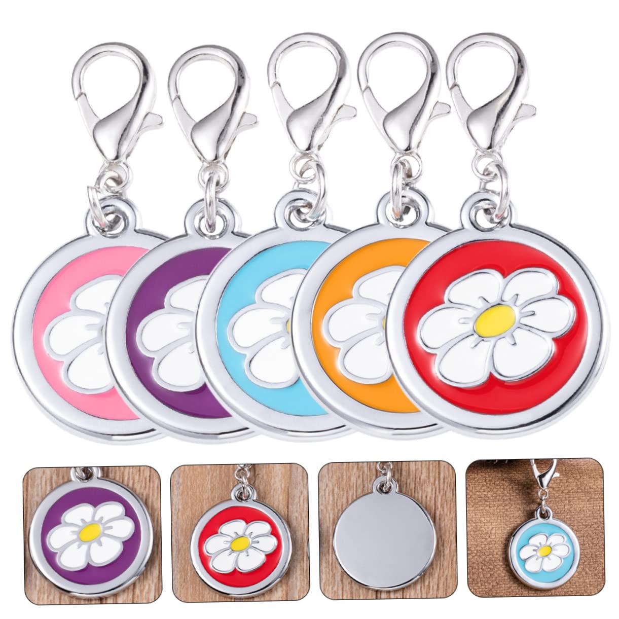 Toyvian 5 Set Targhetta Identificativa Per Animali Domestici Medagliette Personalizzabili Per Collare Accessori Decorativi Per Cane E Design E Vivaci 5 Pezzi*5
