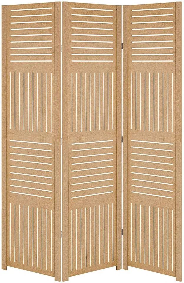 Biombo Divisoria Inteiro Divisor Separador de Ambiente Madeira MDF (3, Horizontal vertical)