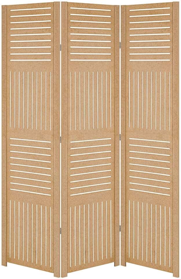 Biombo Divisoria Inteiro Divisor Separador de Ambiente Madeira MDF (3, Horizontal vertical)