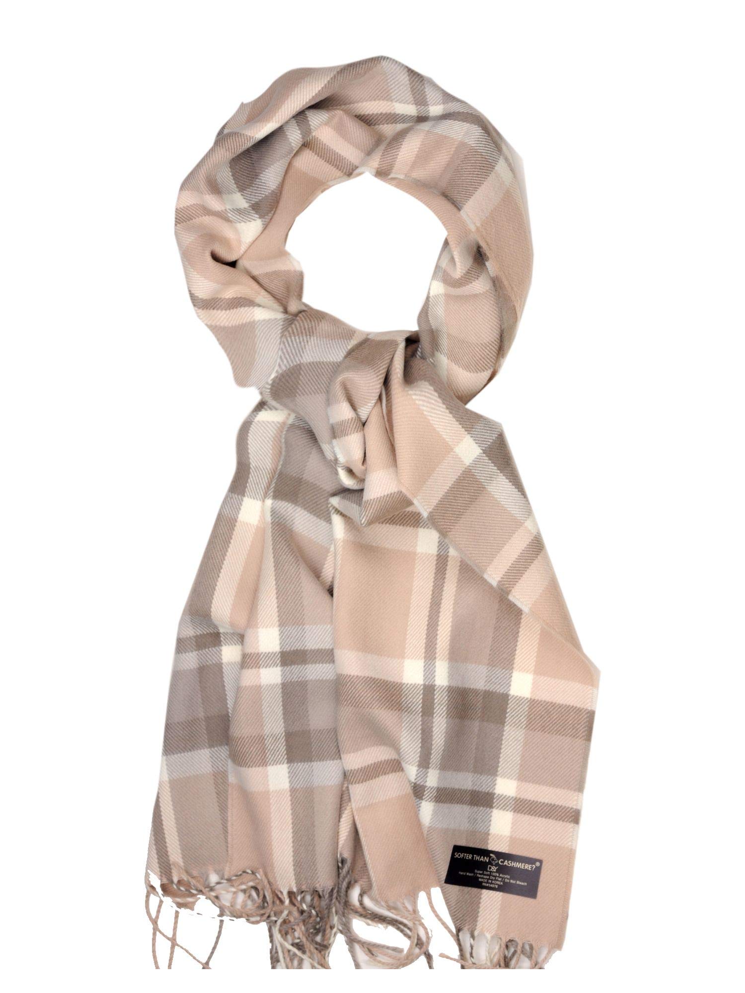 D&YD&Y Unisex Classic Softer Than Cashmere Plaid Fringe End Scarf