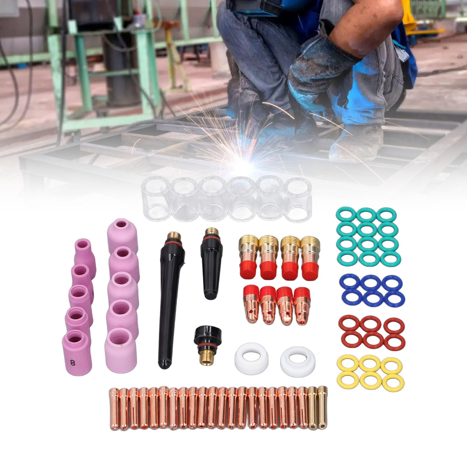 Zunate 81Pcs Argon TIG Saldatura Consumabili Torcia Kit
