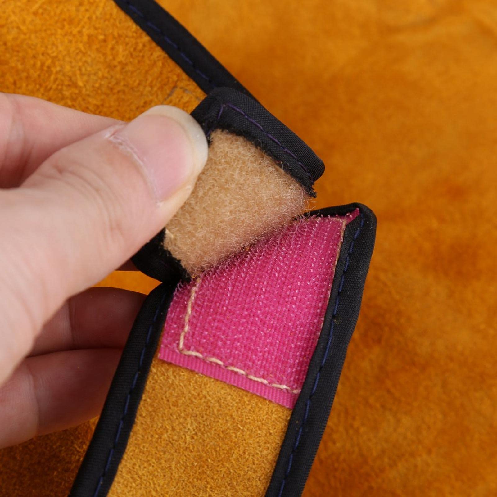 Cagoule de Soudure en Cuir, Masque en Cuir de Bonne qualité Masque de Soudeur Auto-Obscurcissant Portefeuille Lentille de Protection Confortable & Résistant à la Chaleur