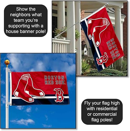 Miniatura 3 de Bandera de Boston Red Sox Logo Insignia de 3 x 5 pies con ojales