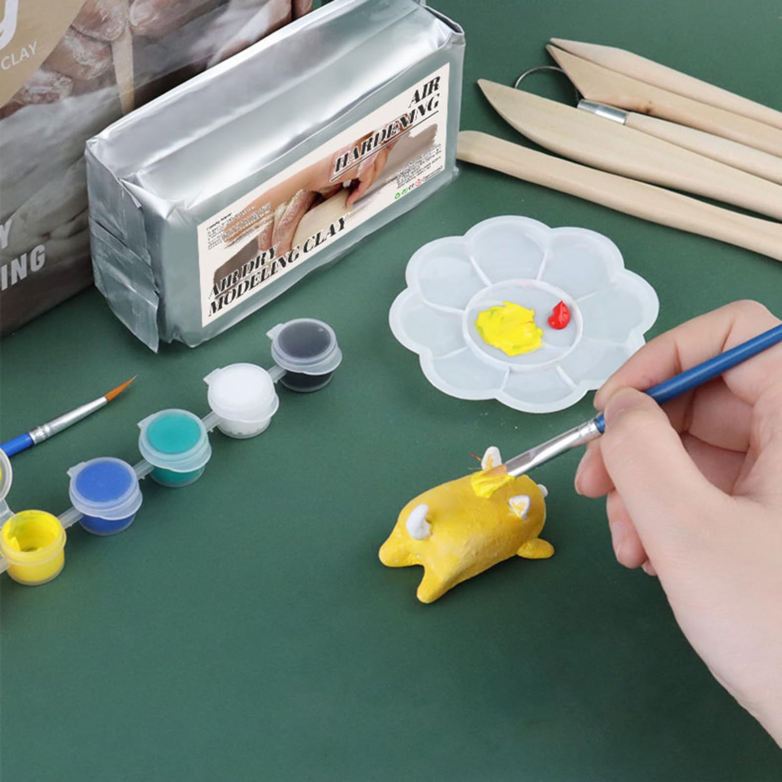 Plastilina Para Niños Arcilla Secado al Aire Segura y Suave con 12 Colores | Materiales para Cerámica y Manualidades Escolares y Regalos San Valentín Cumpleaños Navidad Aula