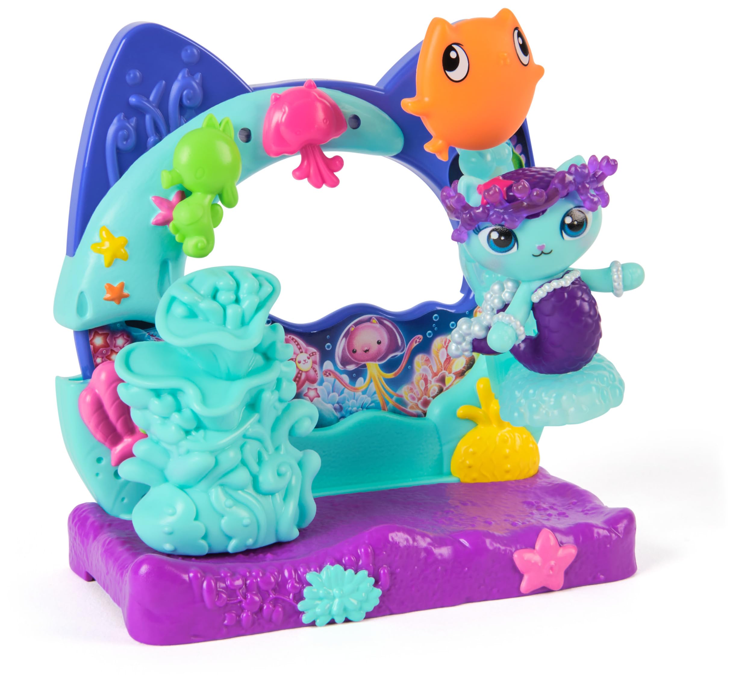 Gabby's Dollhouse Playset Movie Aquarium Balcony, Multicolor, 6074163