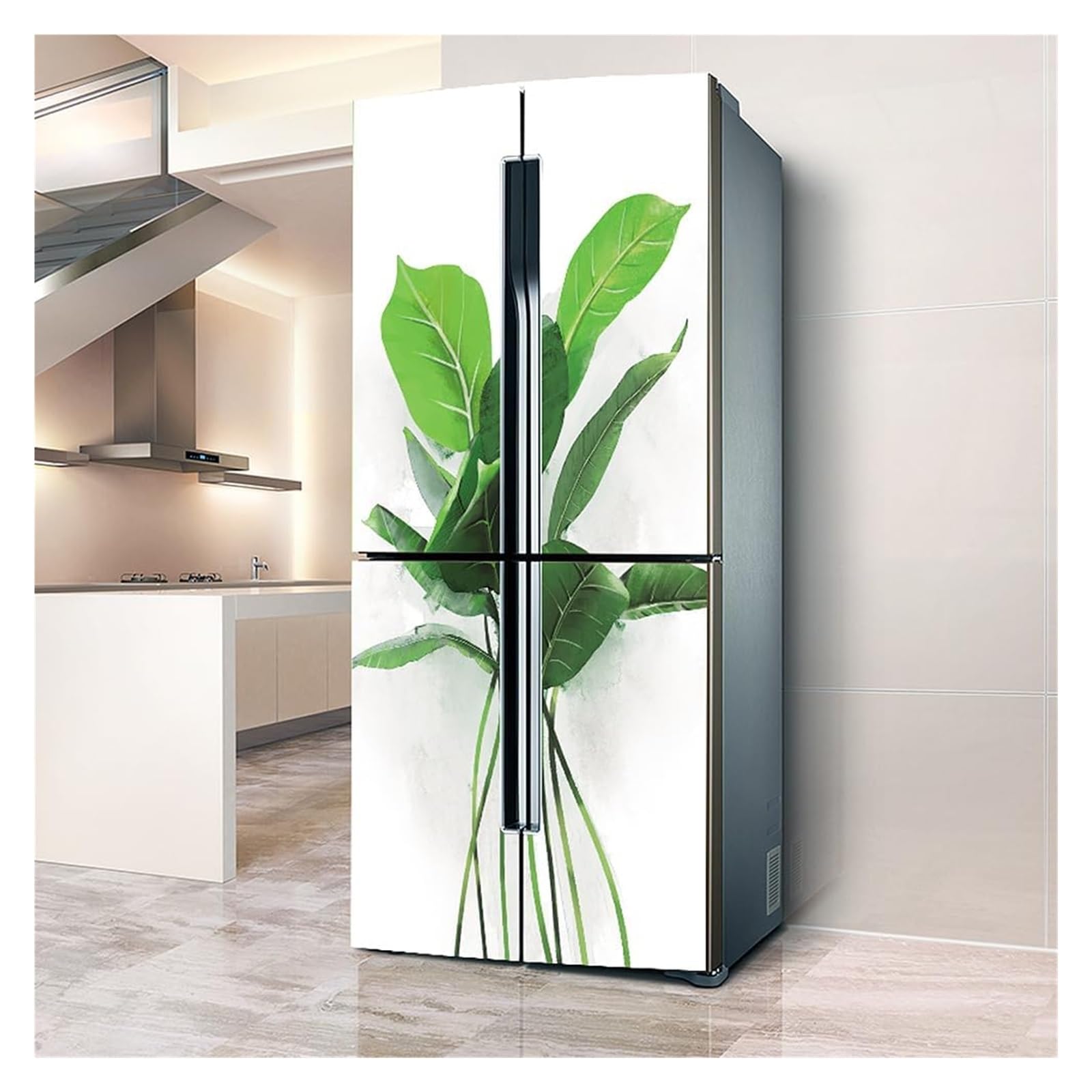 GDHKDDFL Minimalist, luxury-inspired fridge decals, Fridge Sticker Full Covering Door Covers Skins Wall Stickers for Kitchen Decal(L: 100x180 cm)
