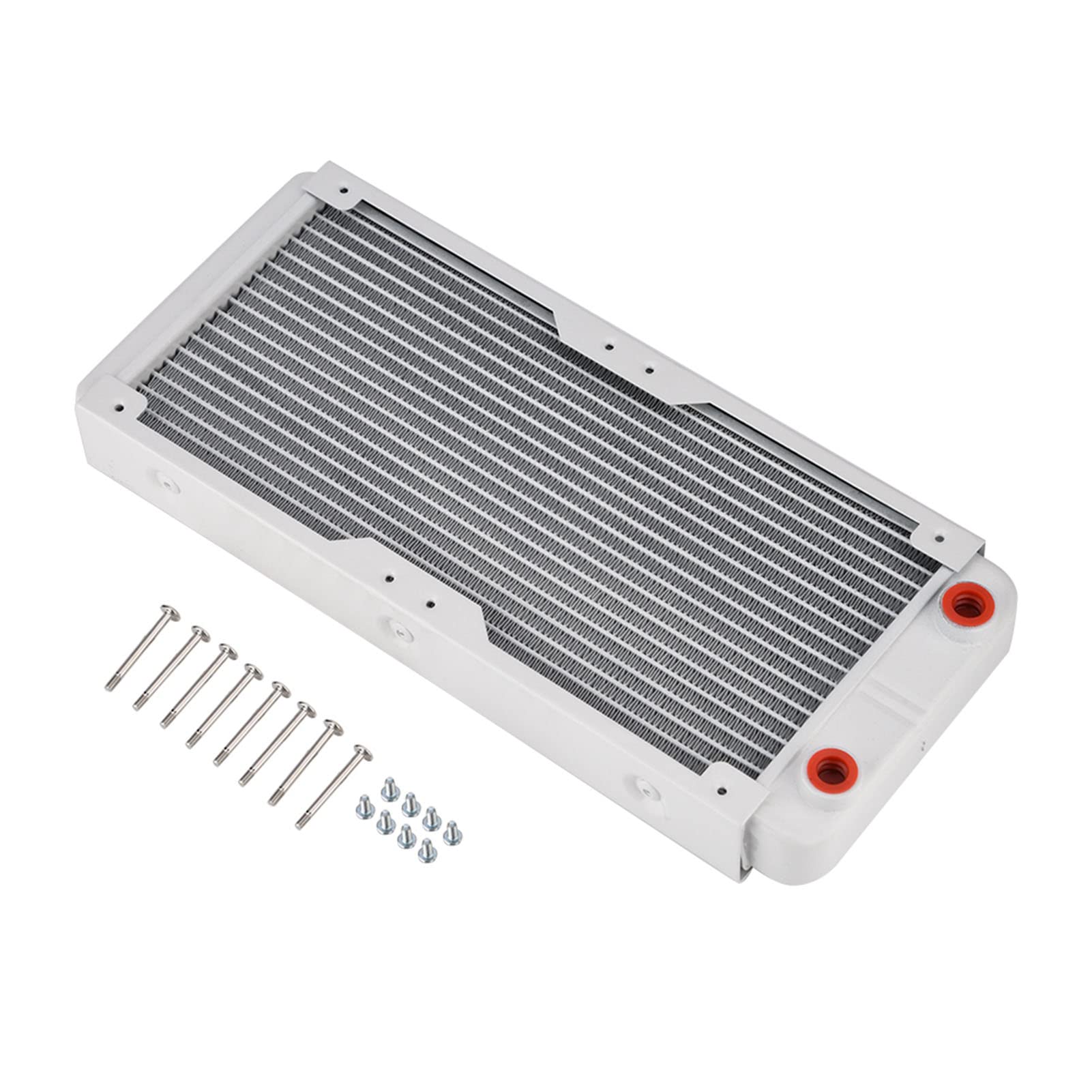 KIMISS Radiateur de Refroidissement par Eau en Aluminium - Dissipateur de Chaleur Blanc pour Ordinateur (240mm)