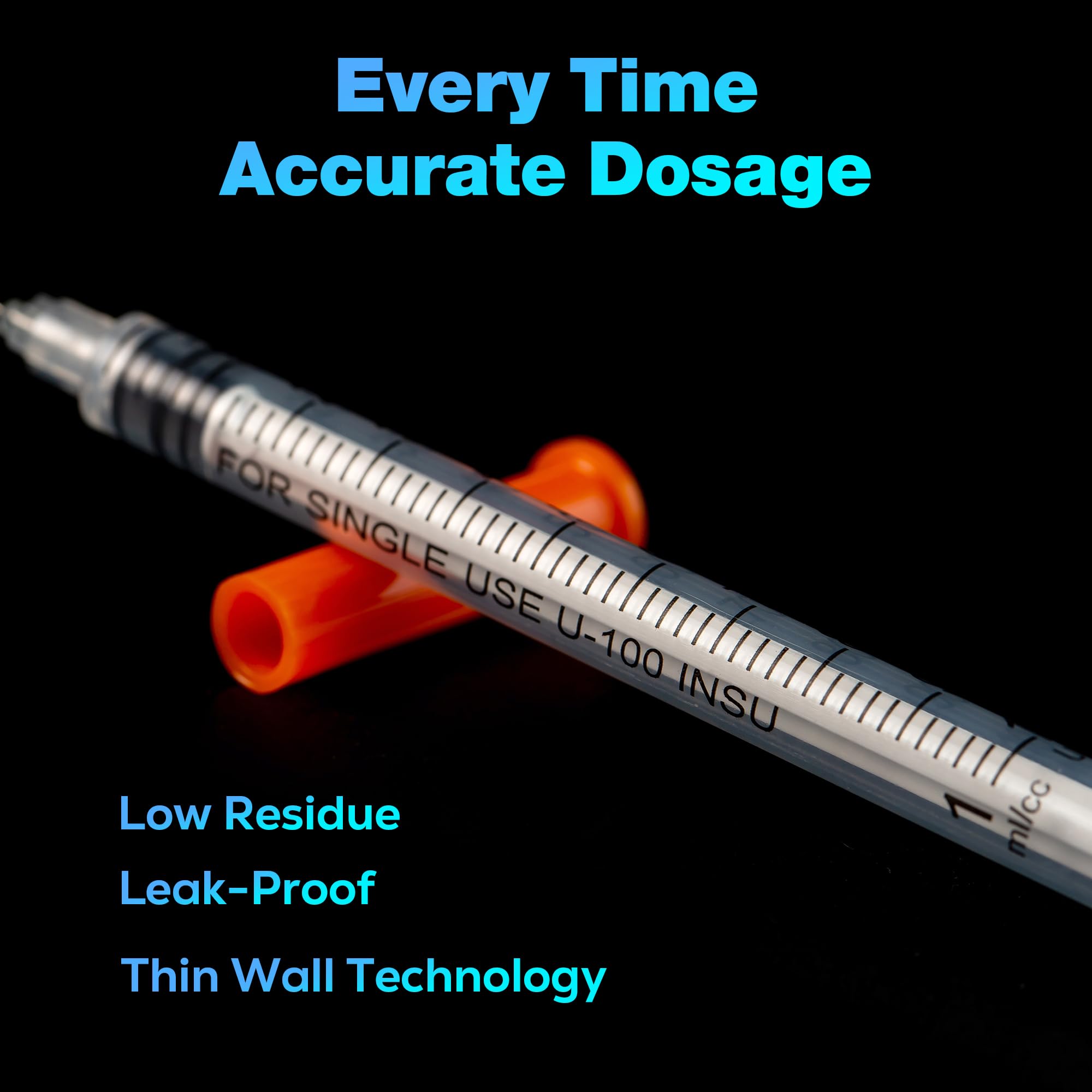 1ml/cc 31G Syringe 5/16" (8mm) Needle, Disposable Individual Package — Amazon image 4