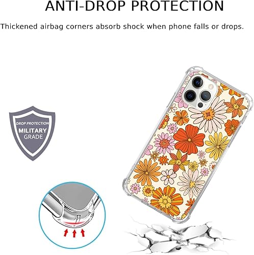 Vista 33 de Hippie Trippy - Funda psicodélica compatible con iPhone 15 Pro, funda con cara sonriente de ovni de astronauta alienígena para iPhone 15 Pro