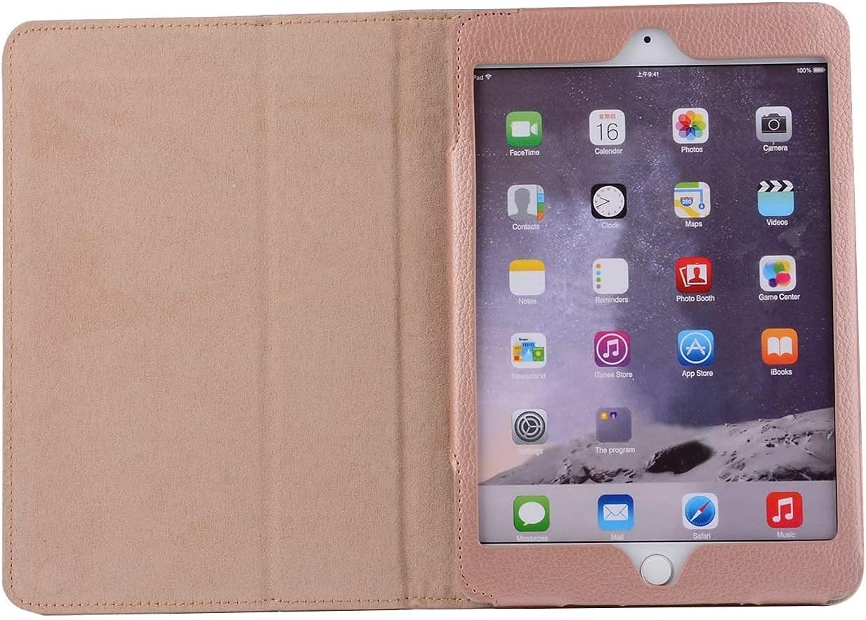 PU Leather Stand Case for iPad Air 1/2 9.7 2017/18 5th/6th Generation Folio Cover (Rose Gold) - Image 4