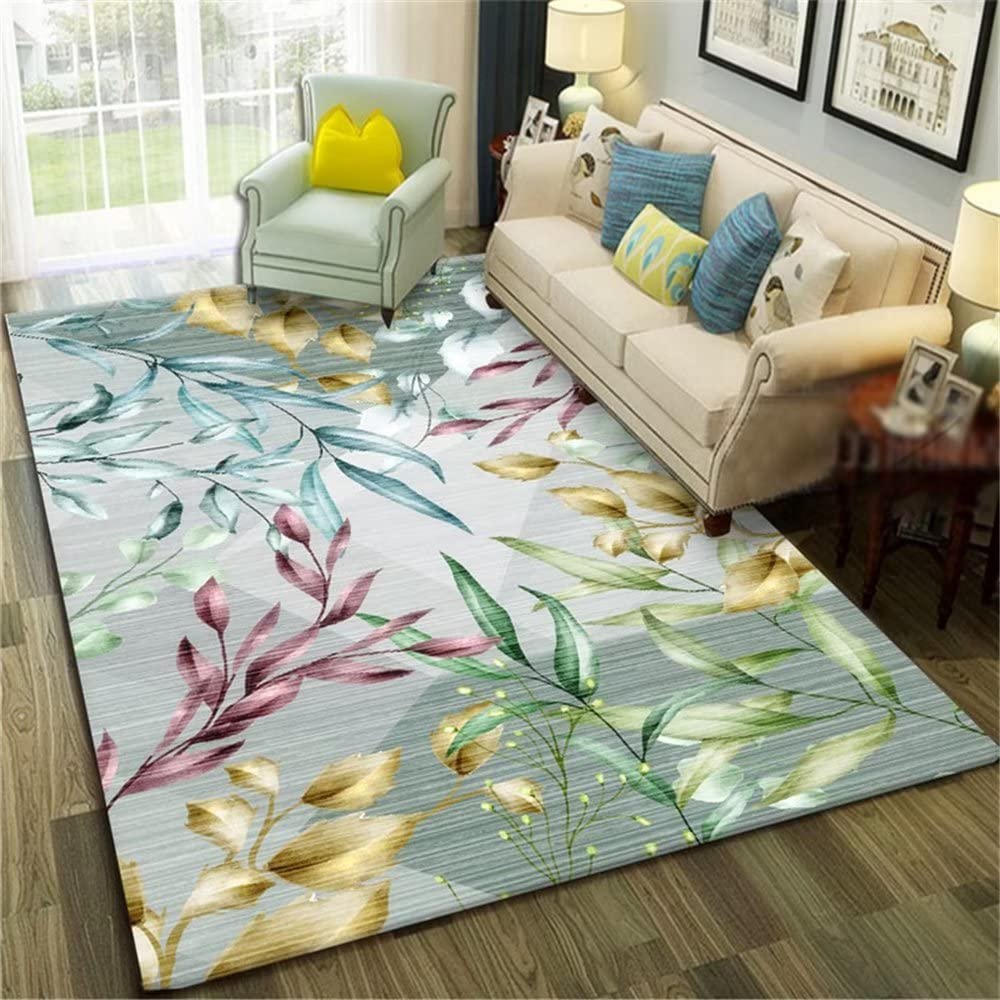 Tapis de salon vert抗 échos et sol froid carpette chambre 160x200